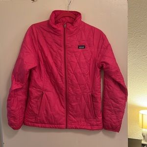 Patagonia Bright Pink Quilted Jacket Children’s X-Large Full Zip